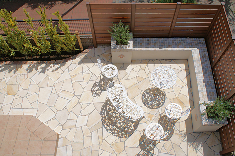 石畳の庭 横浜市都筑区の庭の設計 ガーデン工事 エクステリアのschop スコップ
